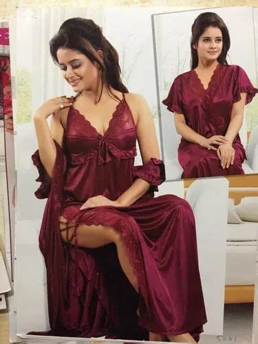 Full Length Satin Fancy Nighty Size Medium 22 Up To At Rs 450piece In Mumbai