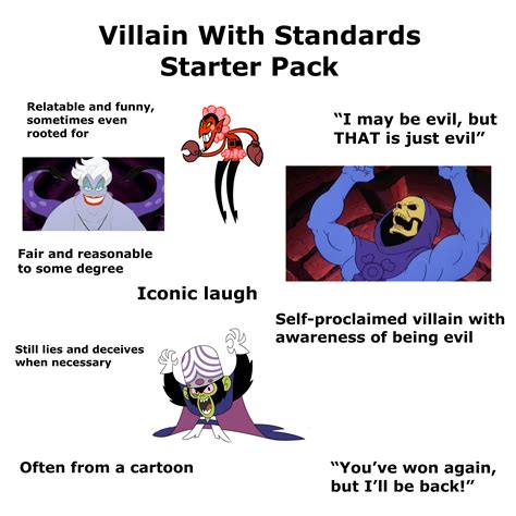 Villain With Standards Starter Pack Starterpack