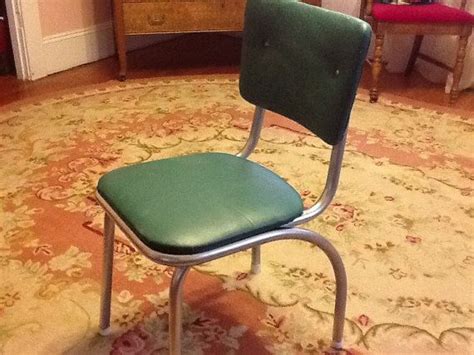 Kitchen Chair Green Vinyl Chrome 1950 Dining | Kitchen chairs, Green