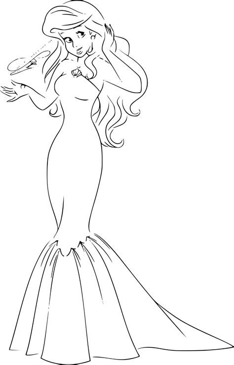 Dibujos De La Princesa Ariel Para Colorear Dibujos De Colorear