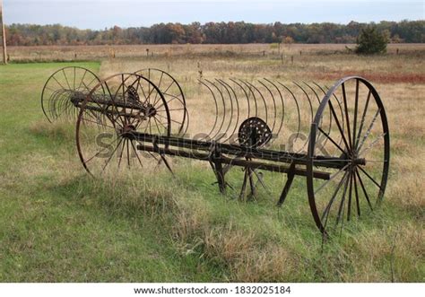 Antique Farm Implements Rural Wisconsin Stock Photo 1832025184