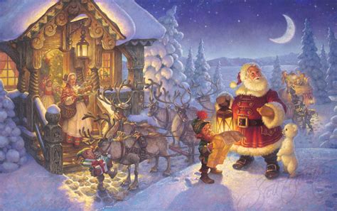 North Pole Santa Cartoon