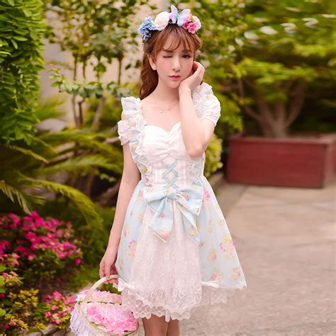 Princess Sweet Lolita Dress Candy Rain Japanese Style Summer Dew