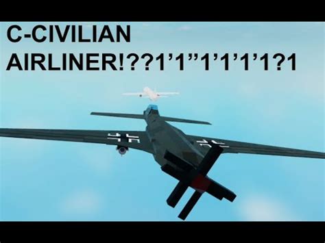 Oh Hey Look A Civilian Airliner Roblox Plane Crazy YouTube