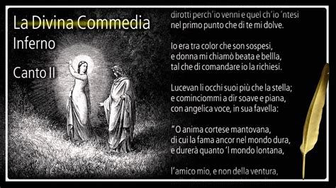 La commedia è suddivisa in tre cantiche: La Divina Commedia - Inferno - Canto II - YouTube