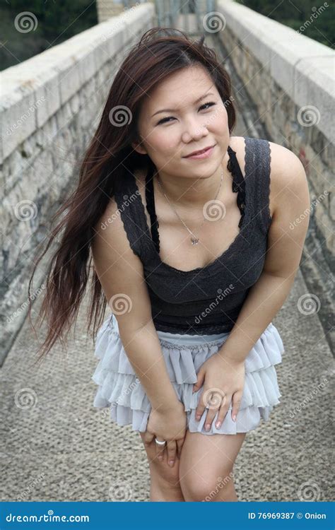 Cute Asian Girl Looking At Viewer Stock Image Image Of Body Attract 76969387