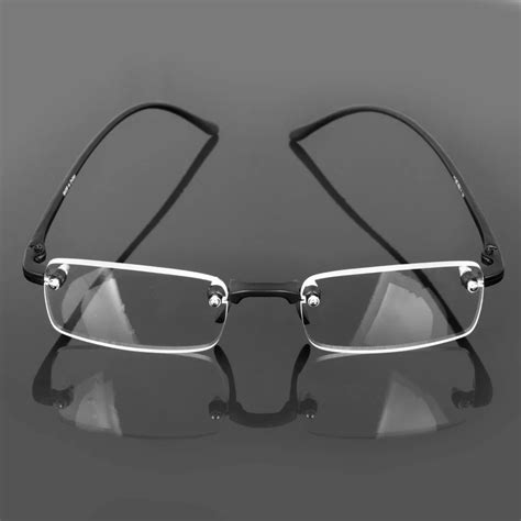 convenient stylish fashion design rimless frameless reading presbyopic glasses clear eyeglasses