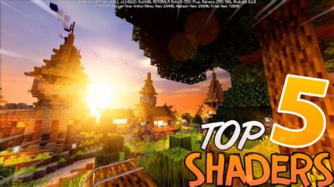 Minecraft Pe Top 5 Best Shaders 2019 Mcpe 113114 Texture Pack For Mcpe 11490 Oficial