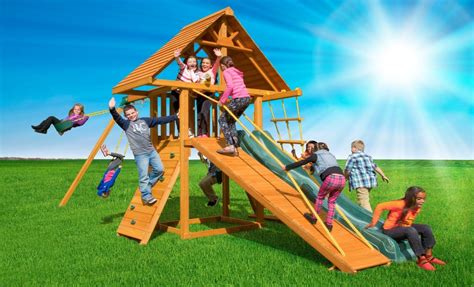 Dreamscape 2 Wooden Swing Set Swingset And Toy Warehouse Swing Set Playground Swing Set
