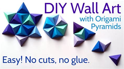 Diy Paper Wall Art With Origami Pyramid Pixels Daily Origami