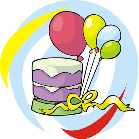 Birthday Cake And Balloons Clipart Clipart Best