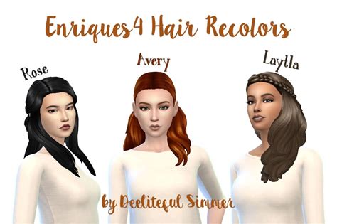 Deelitefulsimmer Enrique` Hairs Recolors Sims 4 Hairs Hair Hair