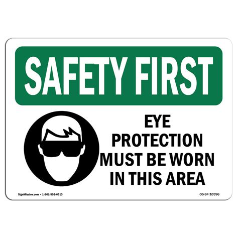 Signmission Eye Protection Must Be Worn Sign Wayfair