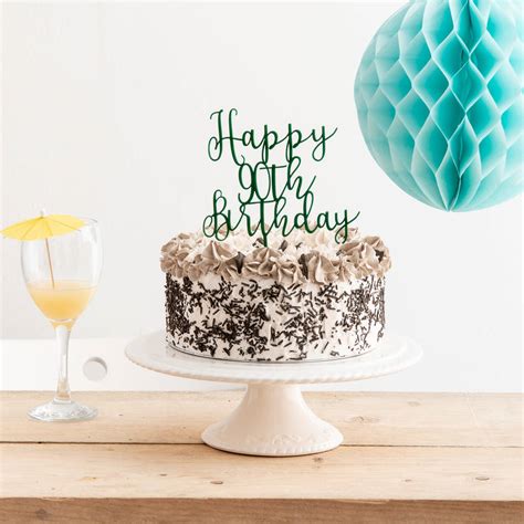 Happy Th Birthday Cake Topper By Funky Laser Notonthehighstreet Com