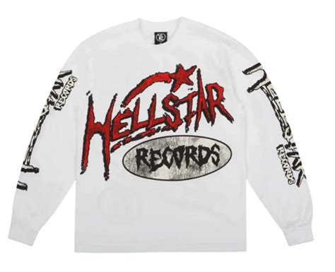 Hellstar Records Long Sleeve White T Shirt Whats On The Star