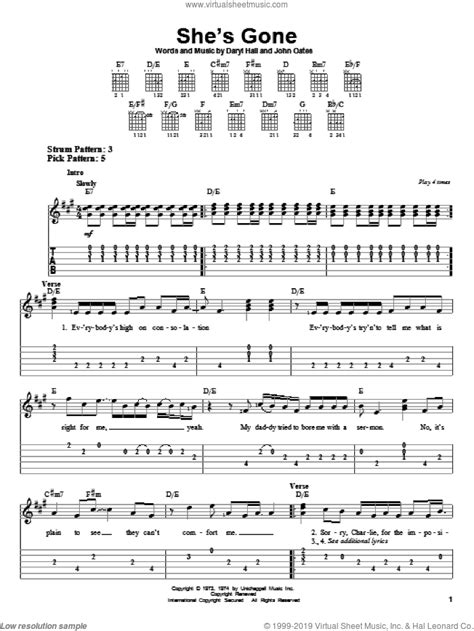Shes Gone Sheet Music For Guitar Solo Easy Tablature Pdf