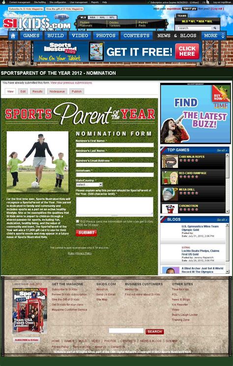 Si Kids Sportsparent Of The Year Plus Free Si Kids Issue 247 Moms