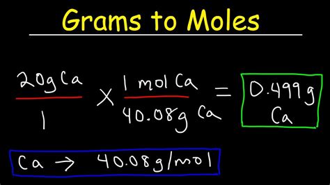 How To Convert Grams To Moles Knowdemia