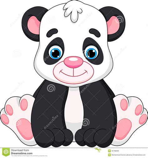 Cute Baby Panda Cartoon Stock Illustration Illustration Of Cute 35768066