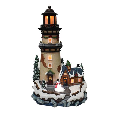 Holiday Living Lighthouse Led Illuminated And Animated Resin 135