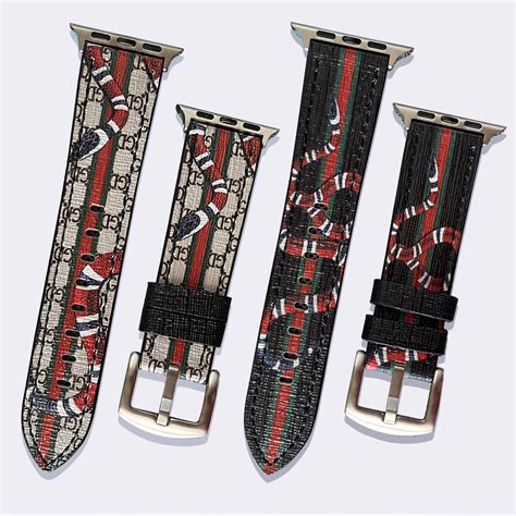 Gucci Apple Watch Band Leather Iwatch Band For 1 2 3 4 5 6 7 Se Snake
