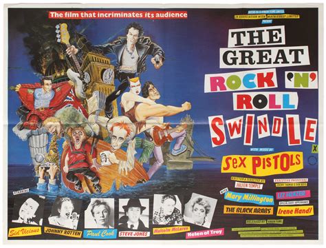 Original Vintage Movie Poster For The 1980 British Mockumentary Film The Great Rock ‘n Roll Swin