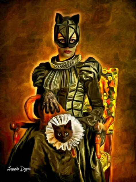 Middle Ages Catwoman Da Digital Art By Leonardo Digenio Fine Art