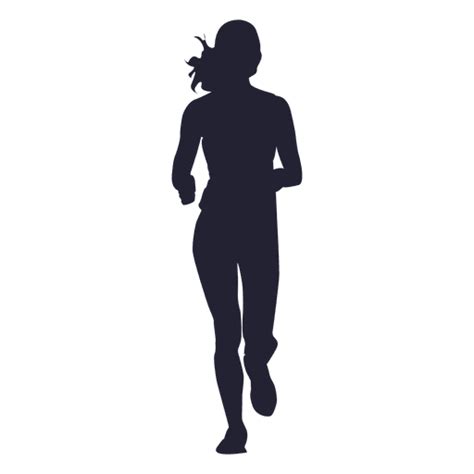 Marathon Running Woman Silhouette Transparent Png Svg Vector File My