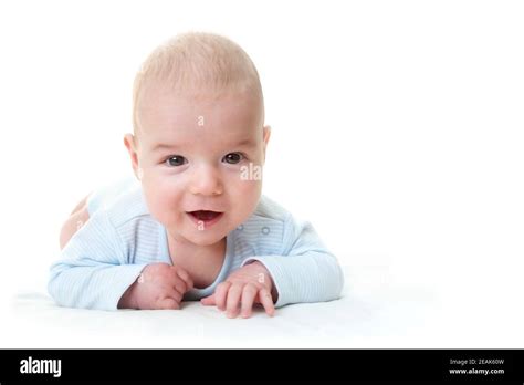 Three Month Old Isolated Baby Stock Photo Alamy