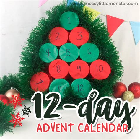 Make Your Own 12 Day Diy Advent Calendar Messy Little Monster