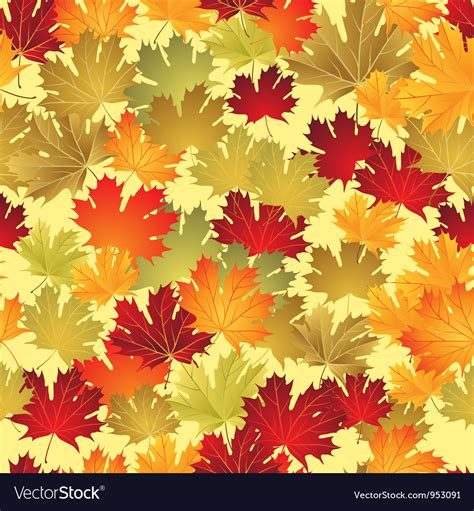 Autumn Leaves Seamless Pattern Royalty Free Vector Image