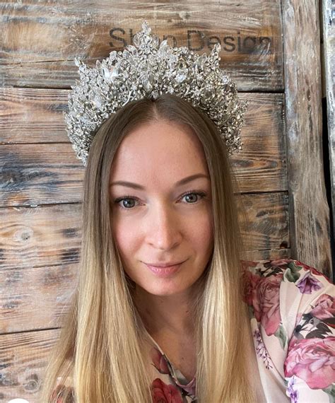 Silver Bridal Crownsilver Wedding Crownsilver Wedding Etsy