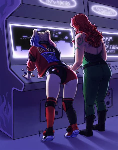 11x17 Harley Quinn And Poison Ivy Fanart Print Arcade Etsy