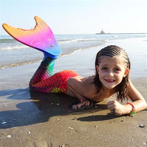 Kids Mermaid Tails For Swimming With Monofin Dress Mermaid Costumes
