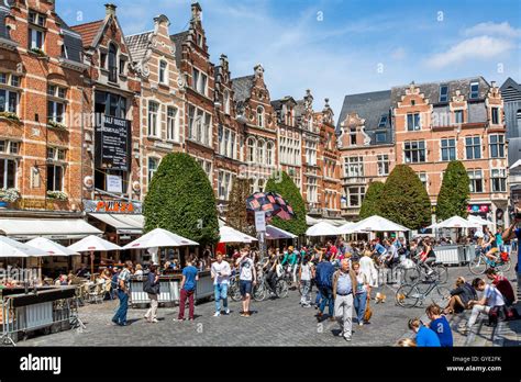 Leuven Belgium Province Flemish Brabant Oude Markt Square With