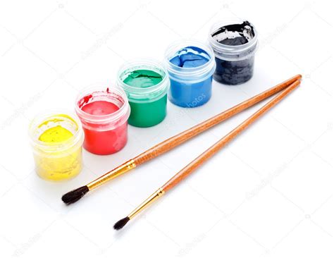 Paint Cans And Brushes — Stock Photo © Mrbrightside 5177583