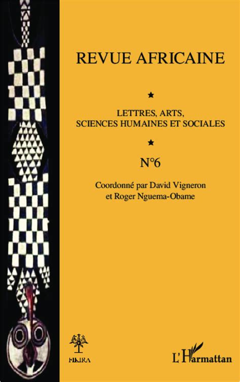 Revue Africaine N° 6 Lettres Arts Sciences Humaines Et Sociales
