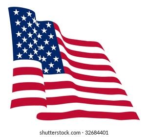 American Flag Isolation Ii ภาพประกอบสตอก Shutterstock