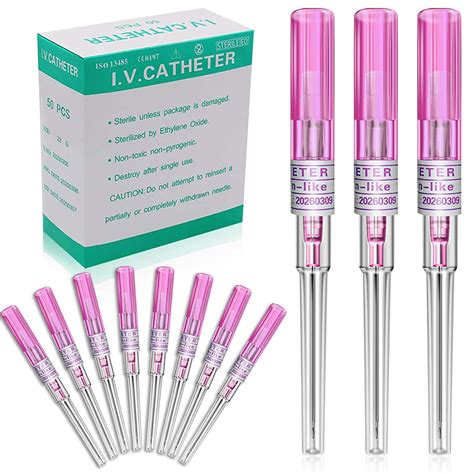 Buy Catheter Needles Autdor 50pcs Piercing Needles 20 Gauge Iv Catheter Needles Ear Nose