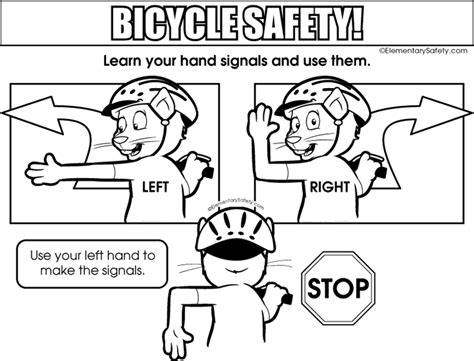 Coloring page for preschoolers the best format for printing the illustration out is either this.pdf file, or this word file. Colouring-Page | Elementary Safety | Bicycle safety, Hand ...