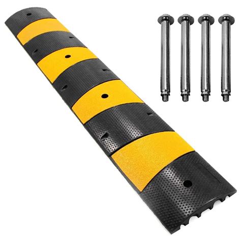 Buy Scinotec 6 Feet Rubber Speed Bumps 1 Pack 2 Channel Reductores De