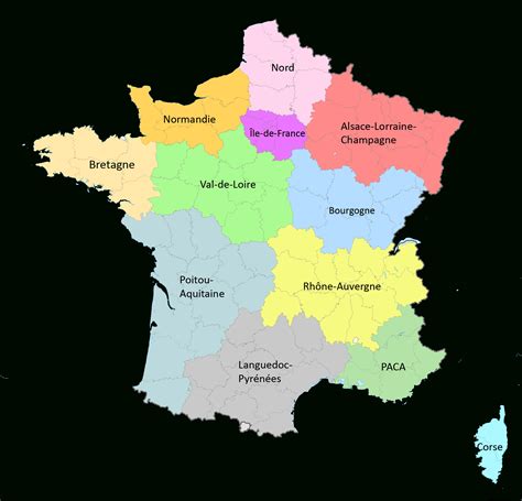 Regions De France Carte De France Carte De France A Imprimer Carte Images