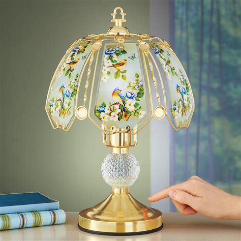 Bluebirds And Blooming Magnolias Touch Lamp Collections Etc