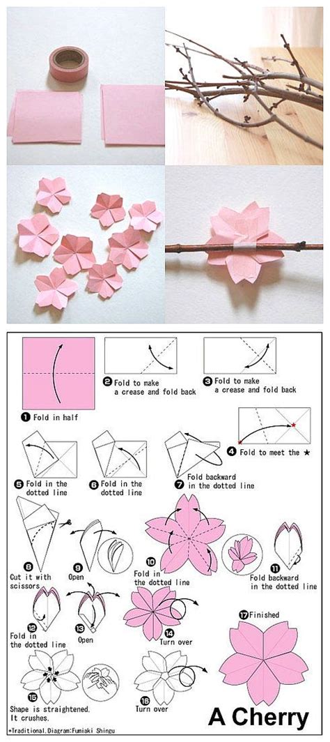 Cherry Blossom Paper Art ペーパーフラワー 折り紙 さくら さくら ペーパークラフト