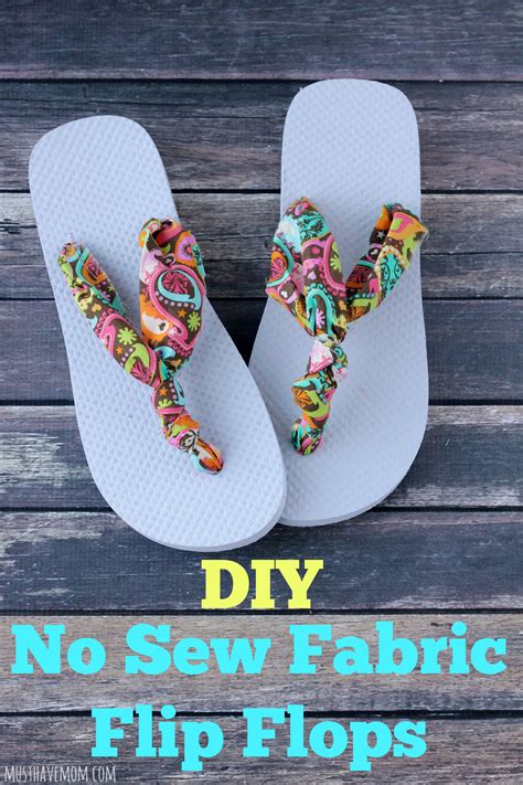Here's how to fix your kicks until you pick up a new pair. How To Make The Easiest Ever DIY No Sew Fabric Flip Flops!