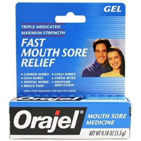Product Of Orajel Mouth Sore Pain Relief Gel Count 1 Toothache And Mouth Remedy Grab