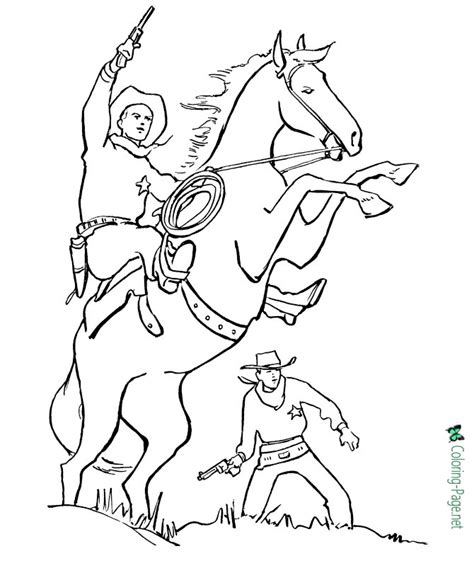 Once you're done, give them two sheets of construction paper with a. Cowboy Western Horse Coloring Pages