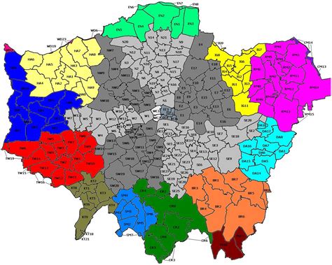 London Map By Postcode