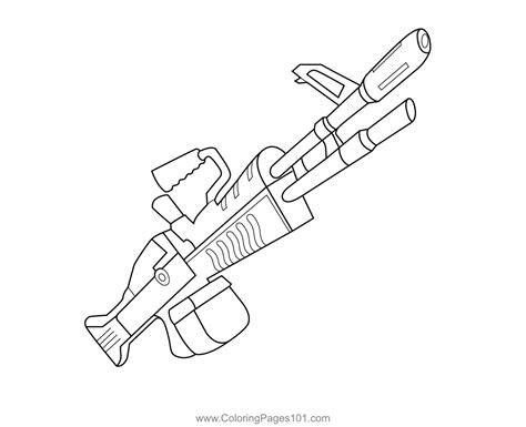 Fortnite Guns Coloring Pages Printable Coloring Pages