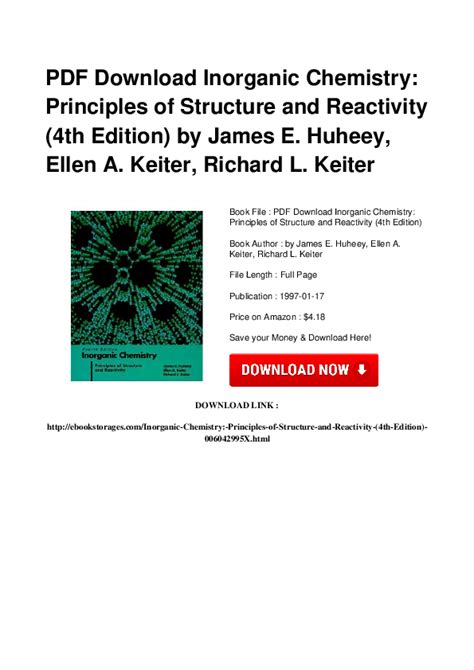 Pdf Inorganic Chemistry Principles Of Structure And Reactivity 4th